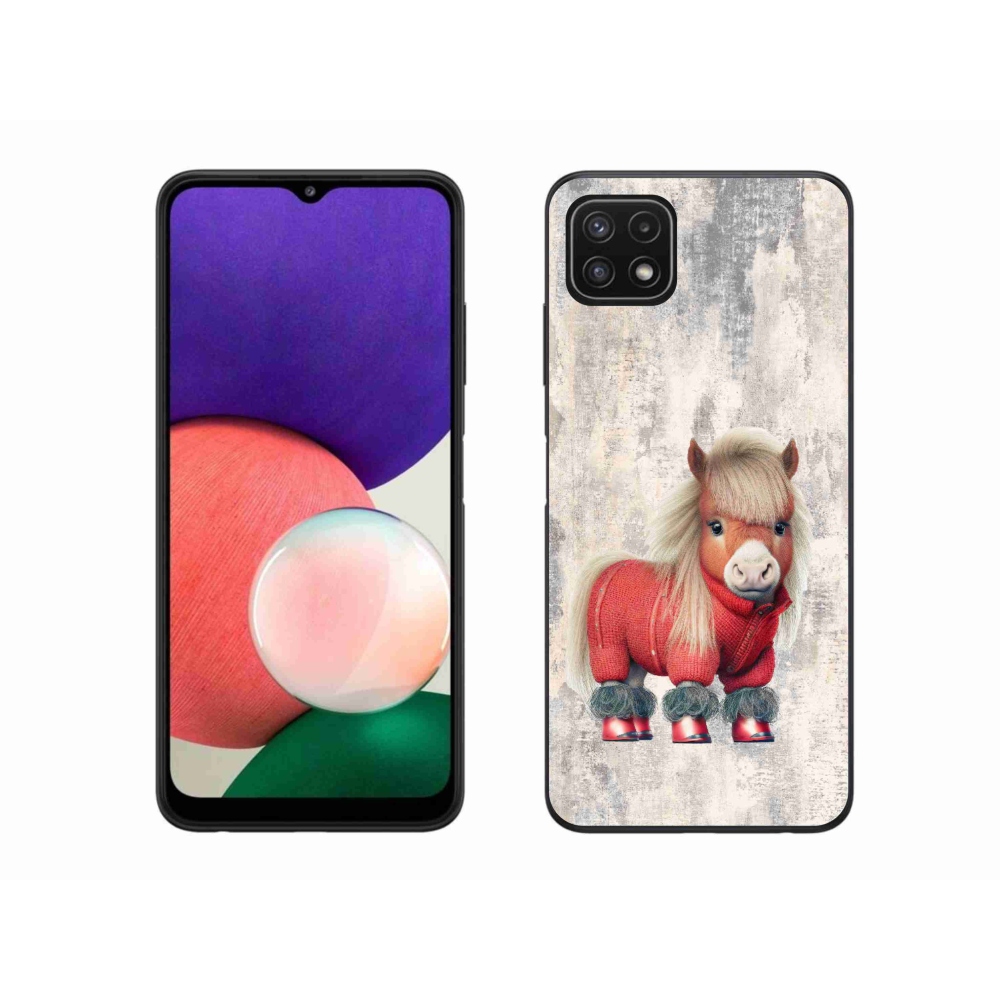 Gél borítás mmCase Samsung Galaxy A22 5G - póni pulóverben