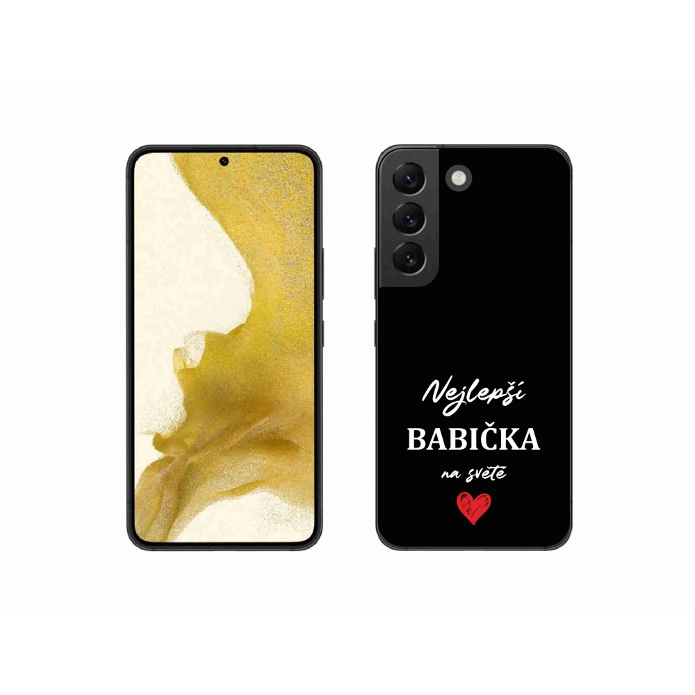 Gél borító mmCase Samsung Galaxy S22 5G - a legjobb nagymama 1 fekete háttérrel