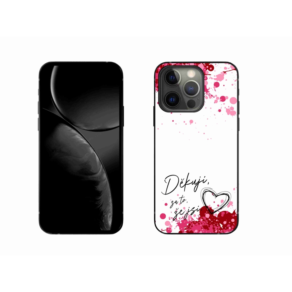 Gél borítás mmCase iPhone 13 Pro 6.1 készülékhez - szerelmes szöveg 2 fehér háttér