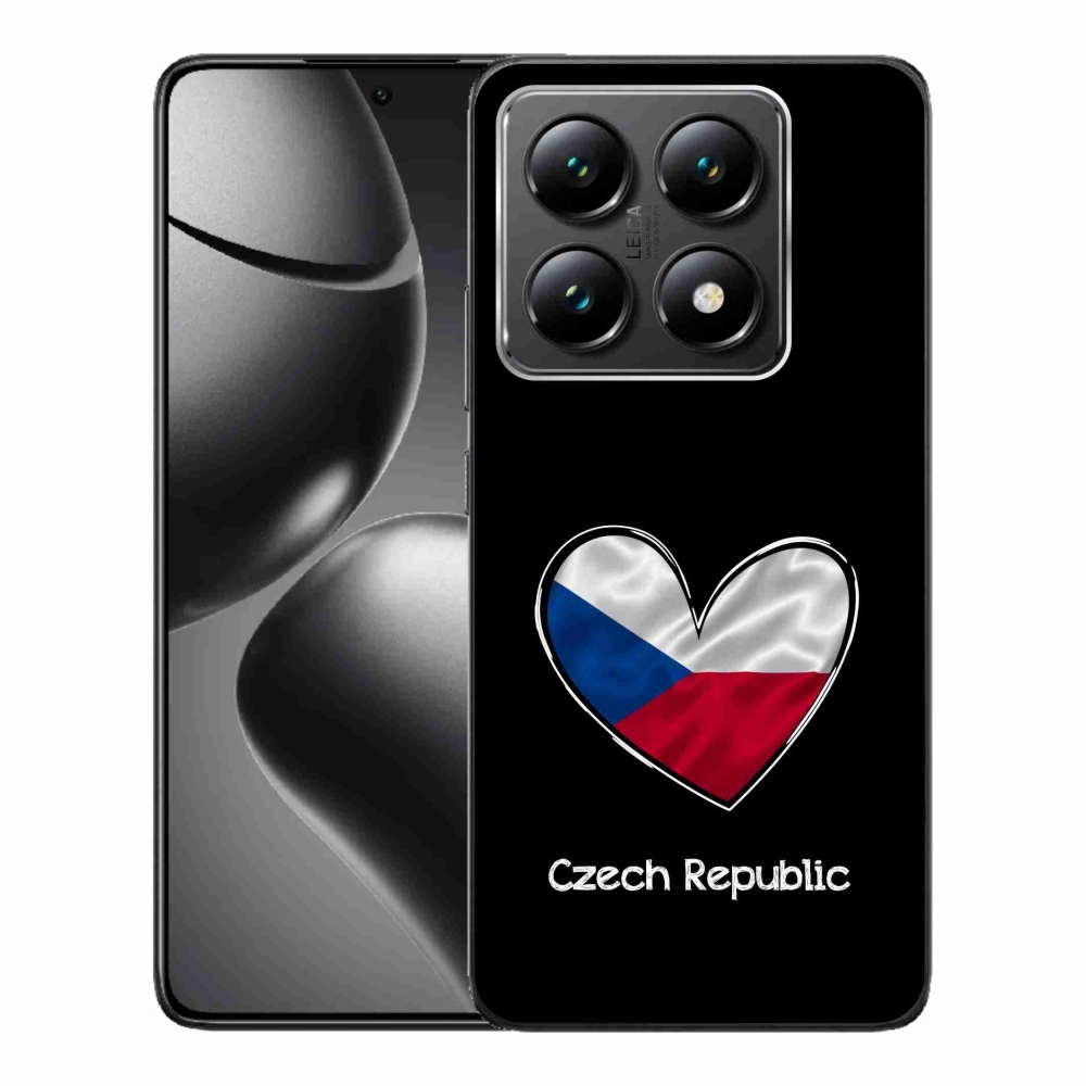 Gél borító mmCase a Xiaomi 14T-hez - zászló szív fekete háttérrel