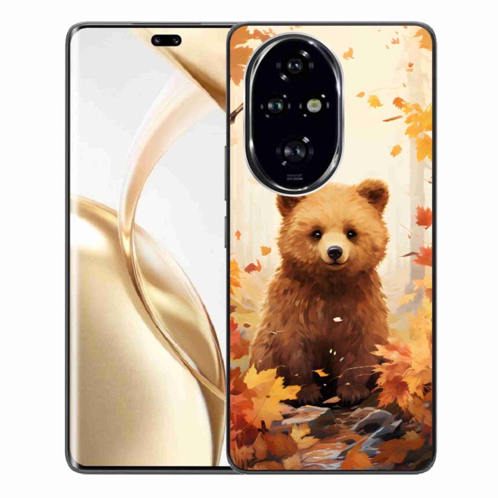 Zselés borítás mmCase a Honor 200 Pro 5G számára - medve az erdőben