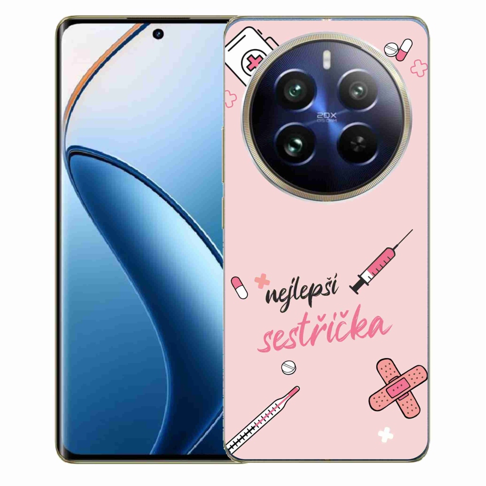 Gél borítás mmCase a Realme 12 Pro 5G/12 Pro+ 5G-n - a legjobb kishúg rózsaszín háttere