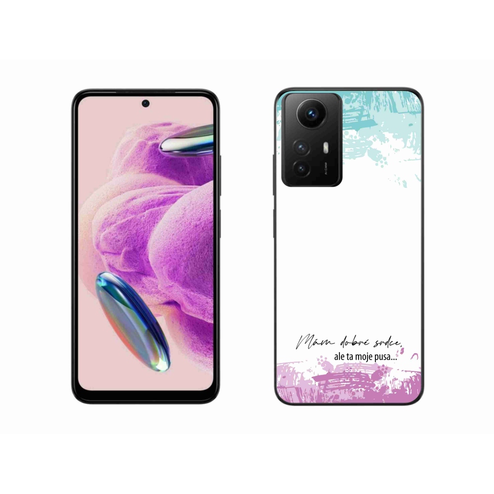 Gél borító mmCase a Xiaomi Redmi Note 12S-hez - vicces szöveg 3 fehér háttérrel