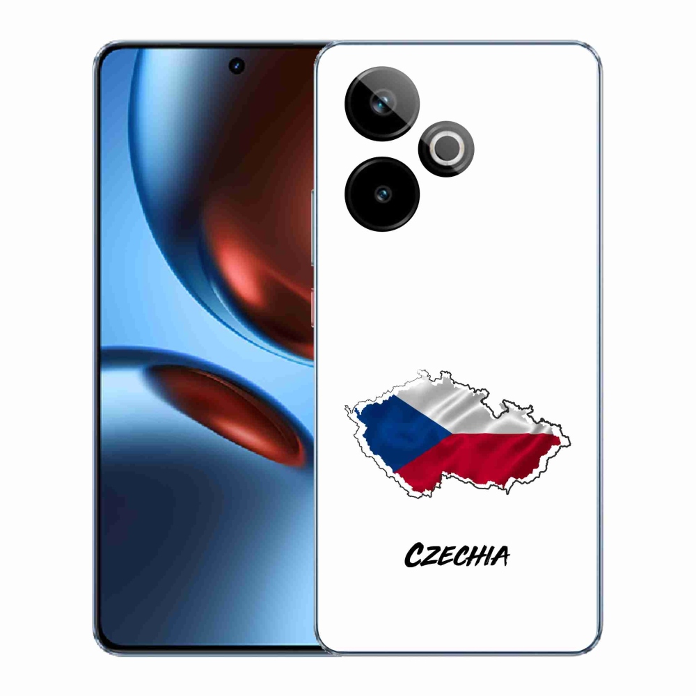 Rugalmas zselés tok mmCase a Realme GT 7 5G/GT 7T 5G képével - Csehország fehér háttérrel