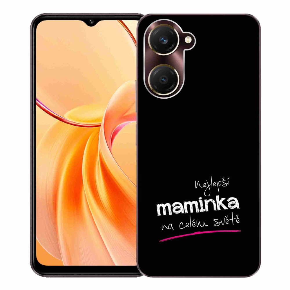 Gél borító mmCase a Vivo Y28s 5G-n - legjobb anya 4 fekete háttérrel