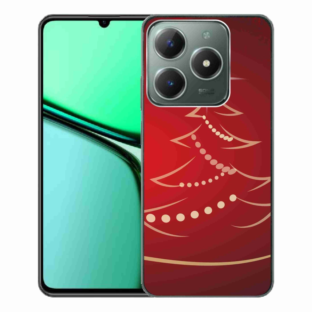 Gél borító mmCase a Realme C61 készülékhez - karácsonyfa karikatúra