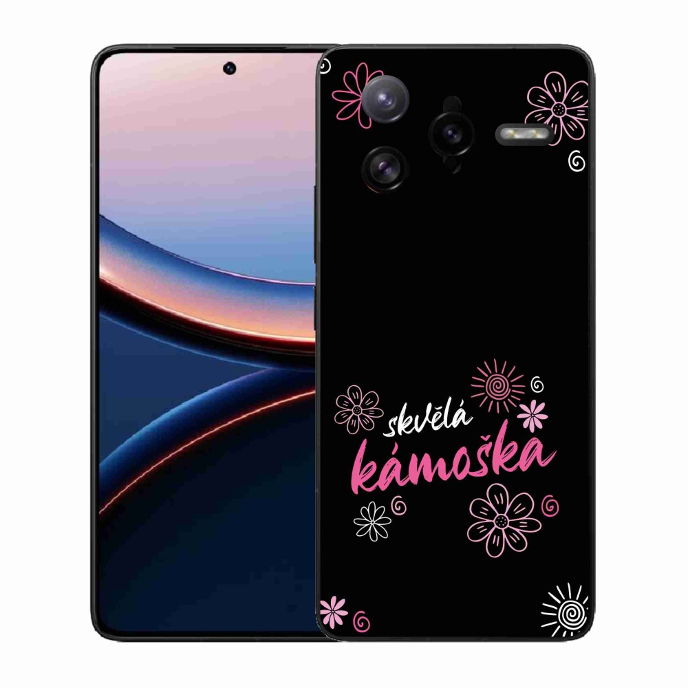 Gél borító mmCase a Xiaomi Poco F7 Ultra - nagyszerű haver fekete háttérrel