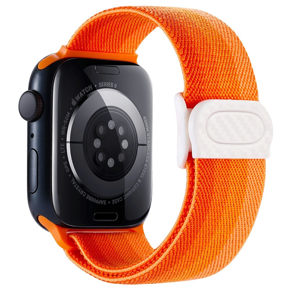 Fokozatos nejlon szíj Apple Watch Ultra/Ultra 2 49mm/SE/SE 2022/2023 44mm/9/8/7 45mm/6/5/4 44mm/3/2/1 42 mm-es Apple Watch Ultra/Ultra 2 órához - narancssárga csíkok