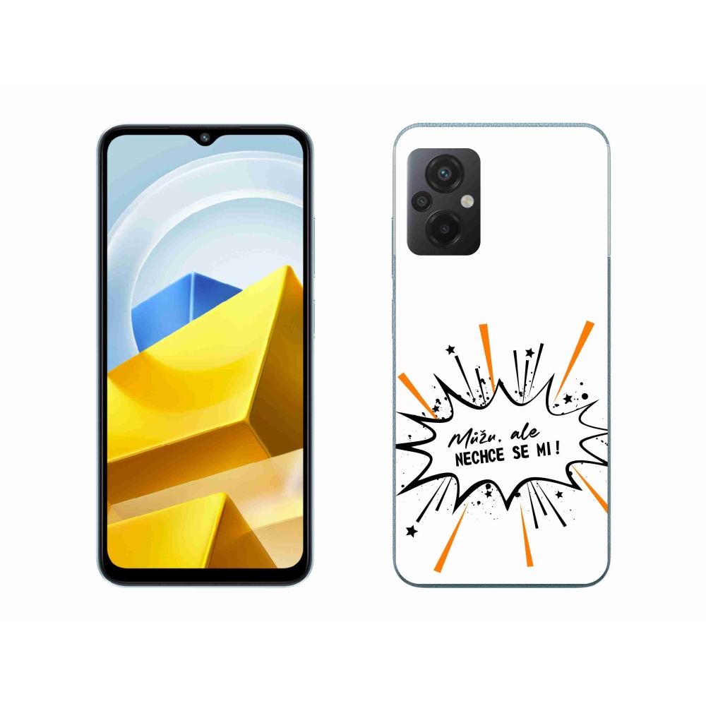 Gél borító mmCase a Xiaomi Poco M5 4G-hez - vicces szöveg 11 fehér háttér