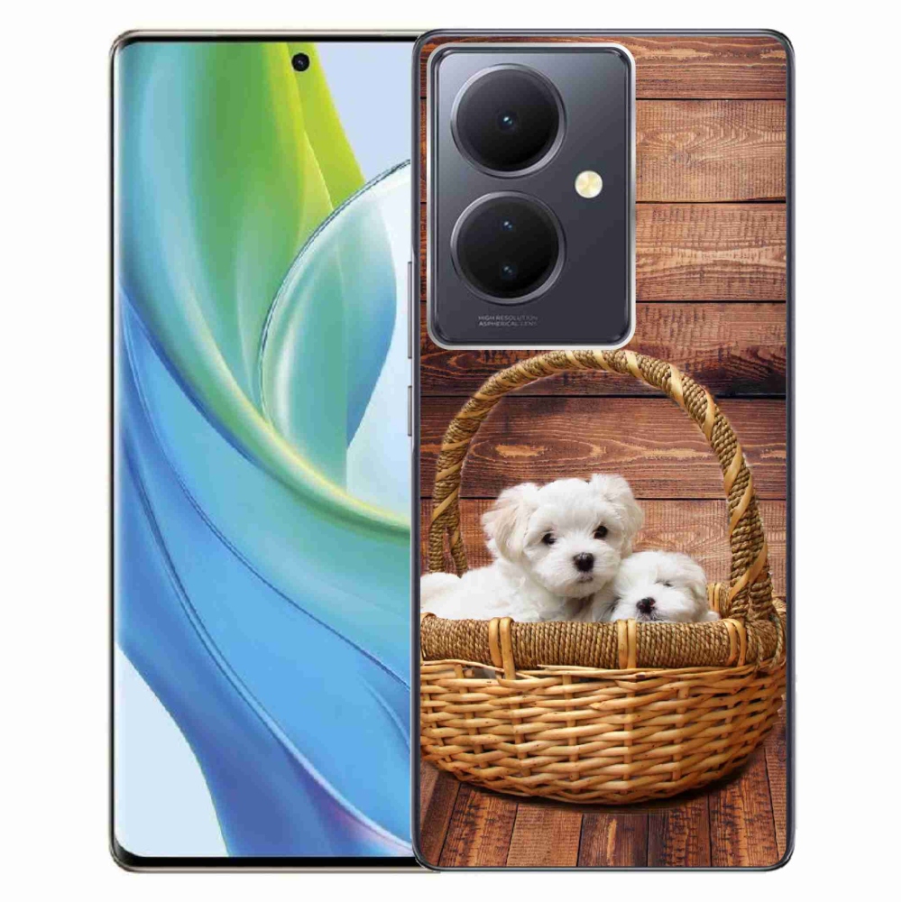 Gél borító mmCase a Vivo V29 Lite 5G készülékhez - kölyökkutyák