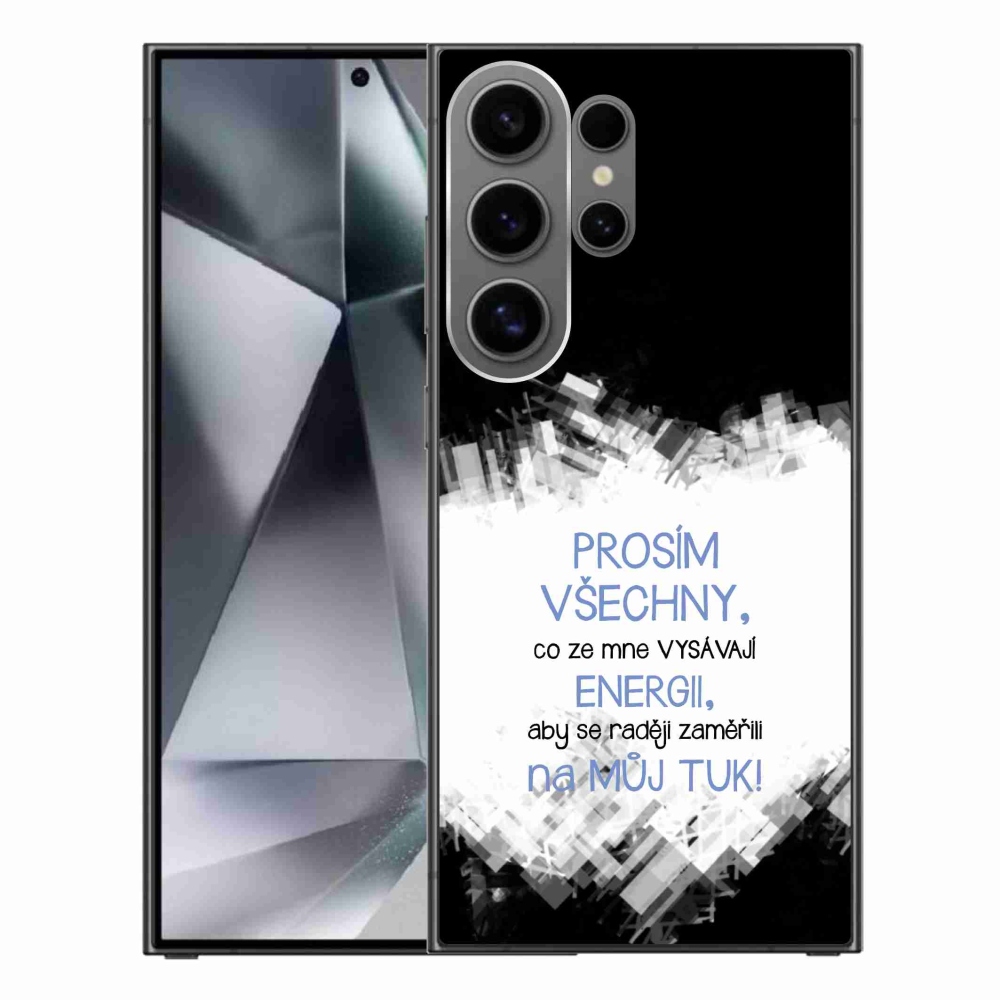 Gél borító mmCase Samsung Galaxy S24 Ultra - vicces szöveg 1 kék