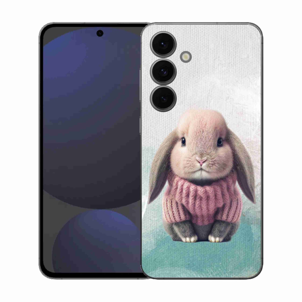 Zselés borítás mmCase Samsung Galaxy S25 FE - nyúl pulóverben