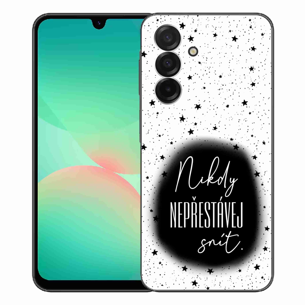 Gél borítás mmCase Samsung Galaxy A26 5G - idézet 1 fekete és fehér háttérrel