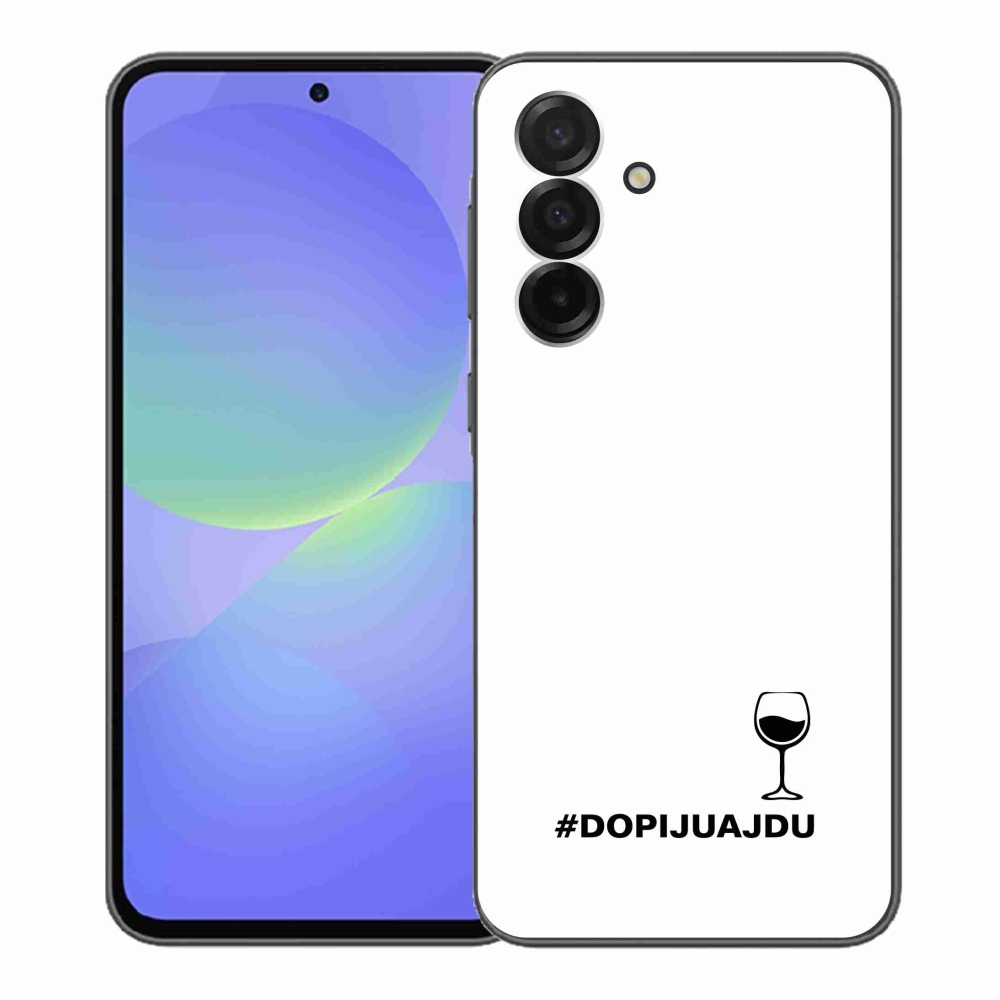 Gél borítás mmCase Samsung Galaxy A36 5G - bor motívum fehér háttérrel