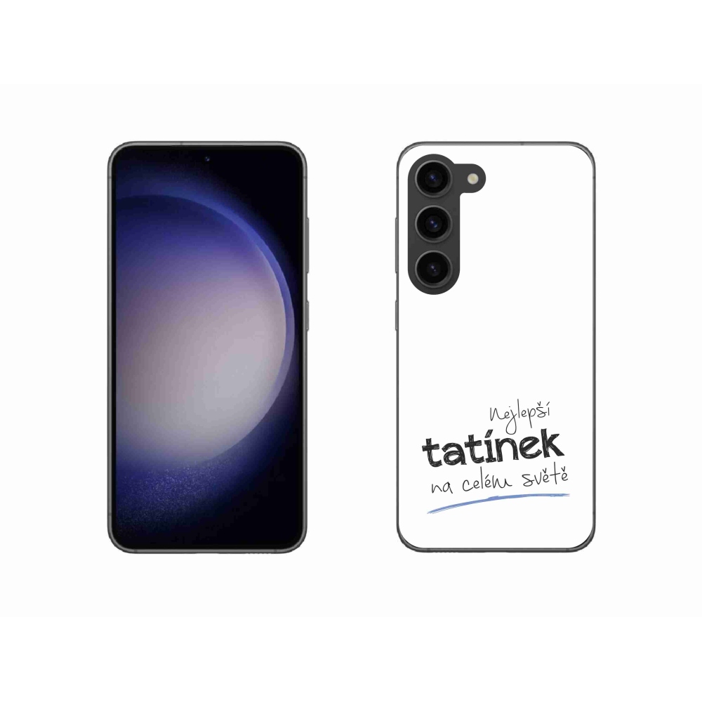 Gél borító mmCase Samsung Galaxy S23 5G - legjobb apuci 4 fehér háttérrel