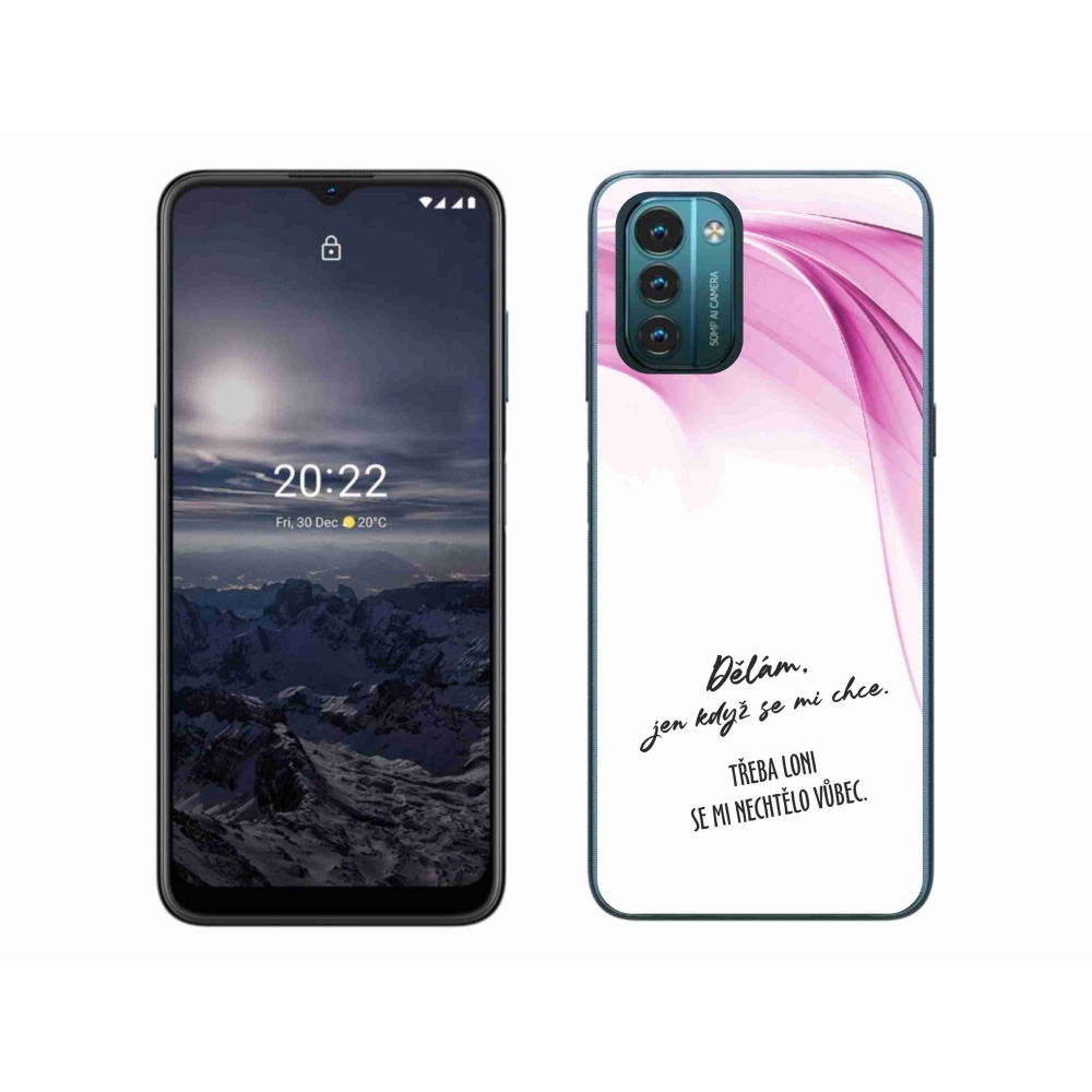 Zselés borító mmCase a Nokia G11/G21 készülékhez - vicces szöveg 12 fehér háttér