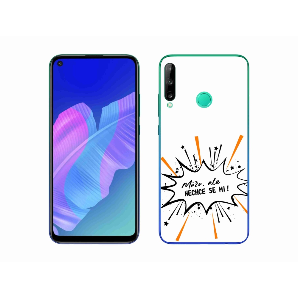 Gél borító mmCase a Huawei P40 Lite E készülékhez - vicces szöveg 11 fehér háttér