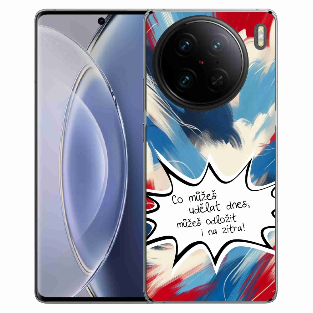 Gél borító mmCase a Vivo X90 Pro készülékhez - vicces szöveg 9 fehér háttér