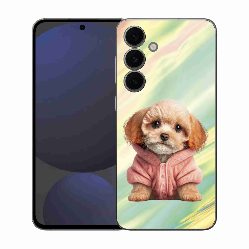 Gél borítás mmCase Samsung Galaxy S25 FE - pulóveres kiskutya Samsung Galaxy S25 FE számára