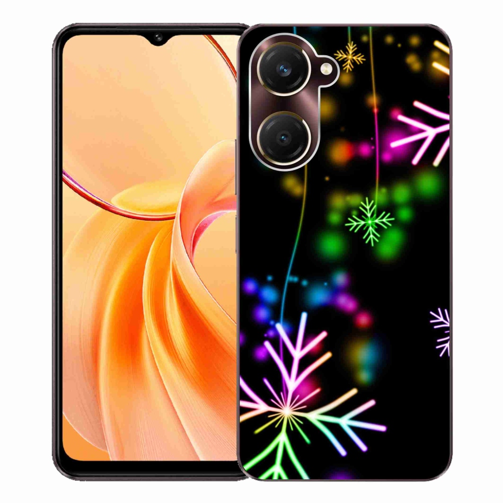 Zselés borítás mmCase a Vivo Y28s 5G-hez - színes pelyhekkel