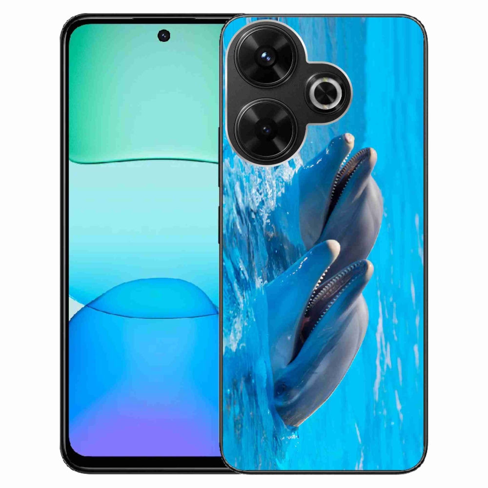 Gél borítás mmCase a Xiaomi Redmi 13 4G/Poco M6 4G - delfinek számára