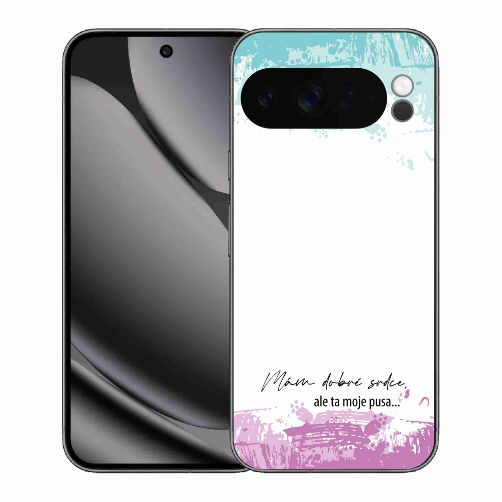 Gél borító mmCase a Google Pixel 10 Pro XL-hez - vicces szöveg 3 fehér háttérrel