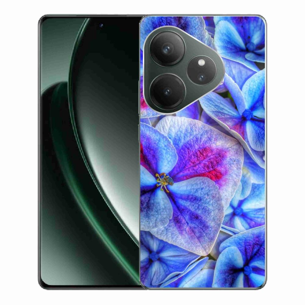 Gél védőhuzat mmCase a Realme GT 6 5G/GT 6T 5G készülékhez - kék virágok 1