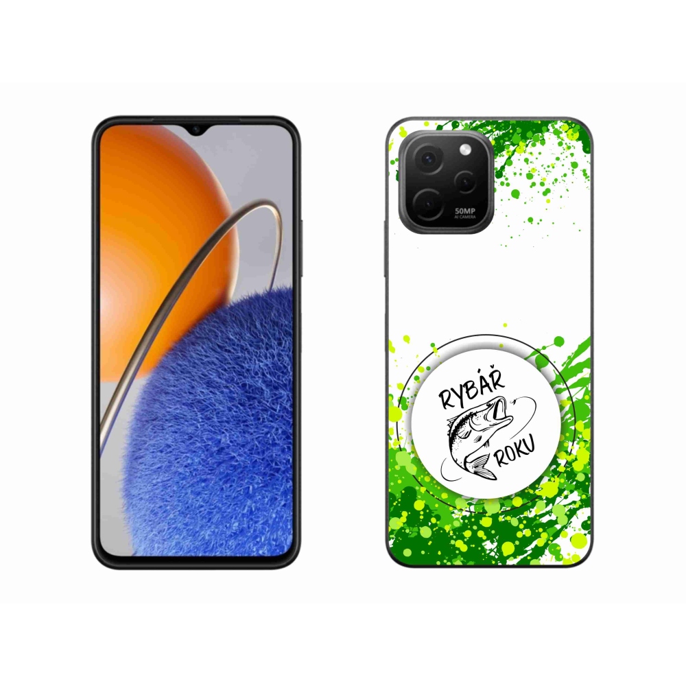 Gél borító mmCase a Huawei Nova Y61-en - az év horgásza fehér háttérrel