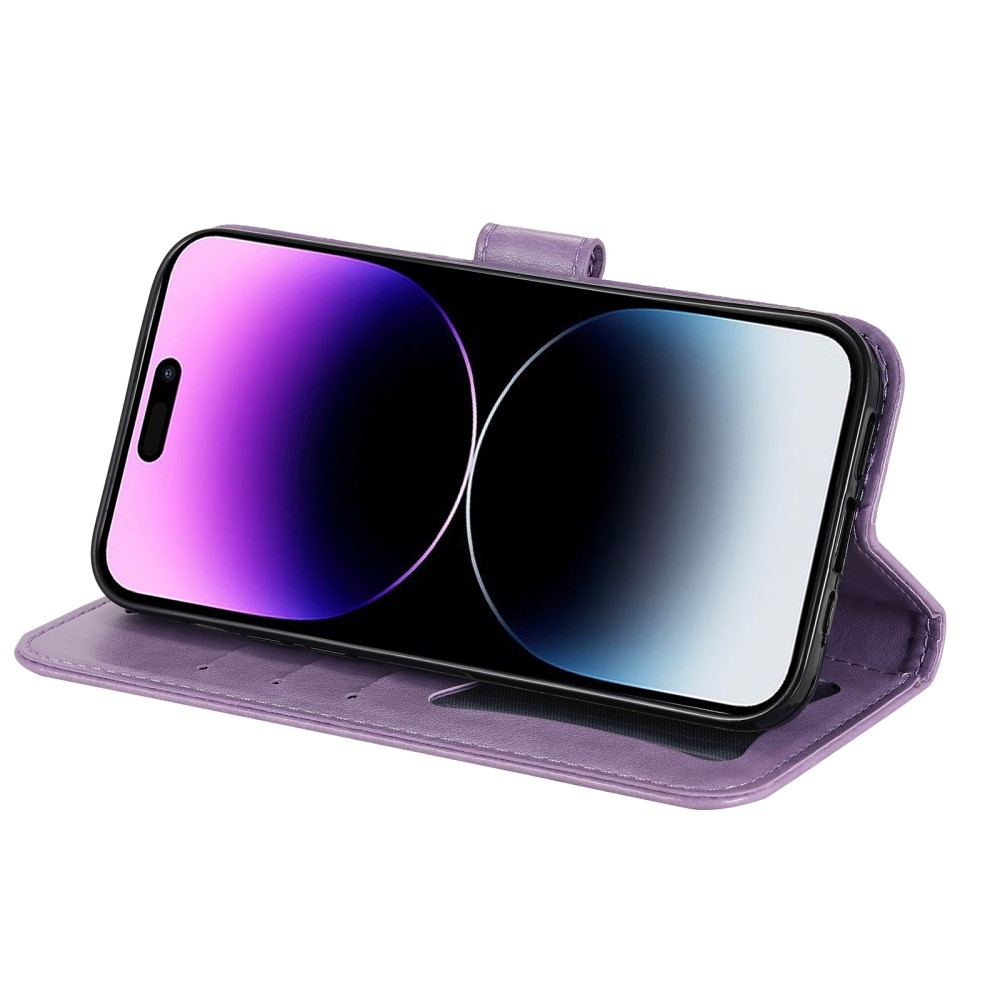 Mandala könyvtáska iPhone 15 Pro készülékhez - lila