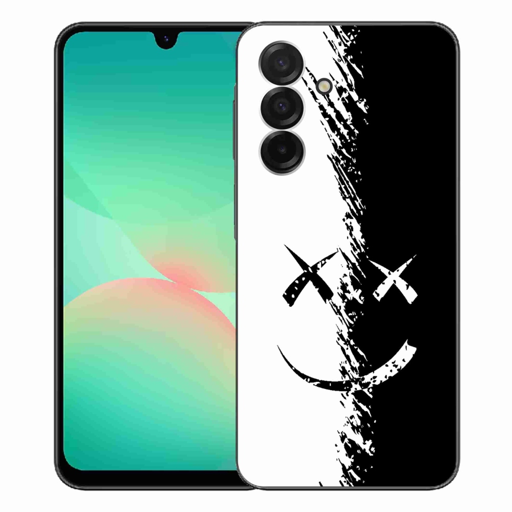 Gél védőhuzat mmCase Samsung Galaxy A26 5G - fekete-fehér mosolygóhoz