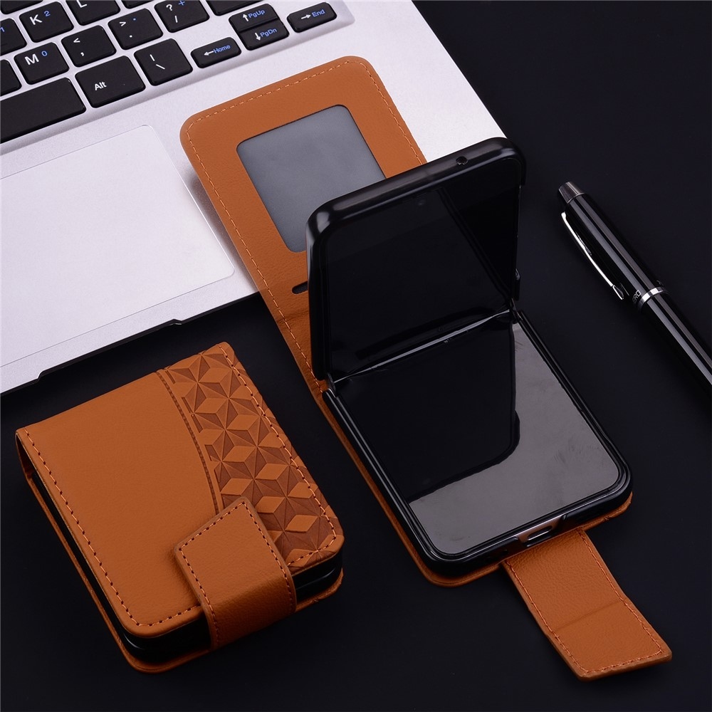 Gridy könyvtáska Samsung Galaxy Z Flip7 5G - barna