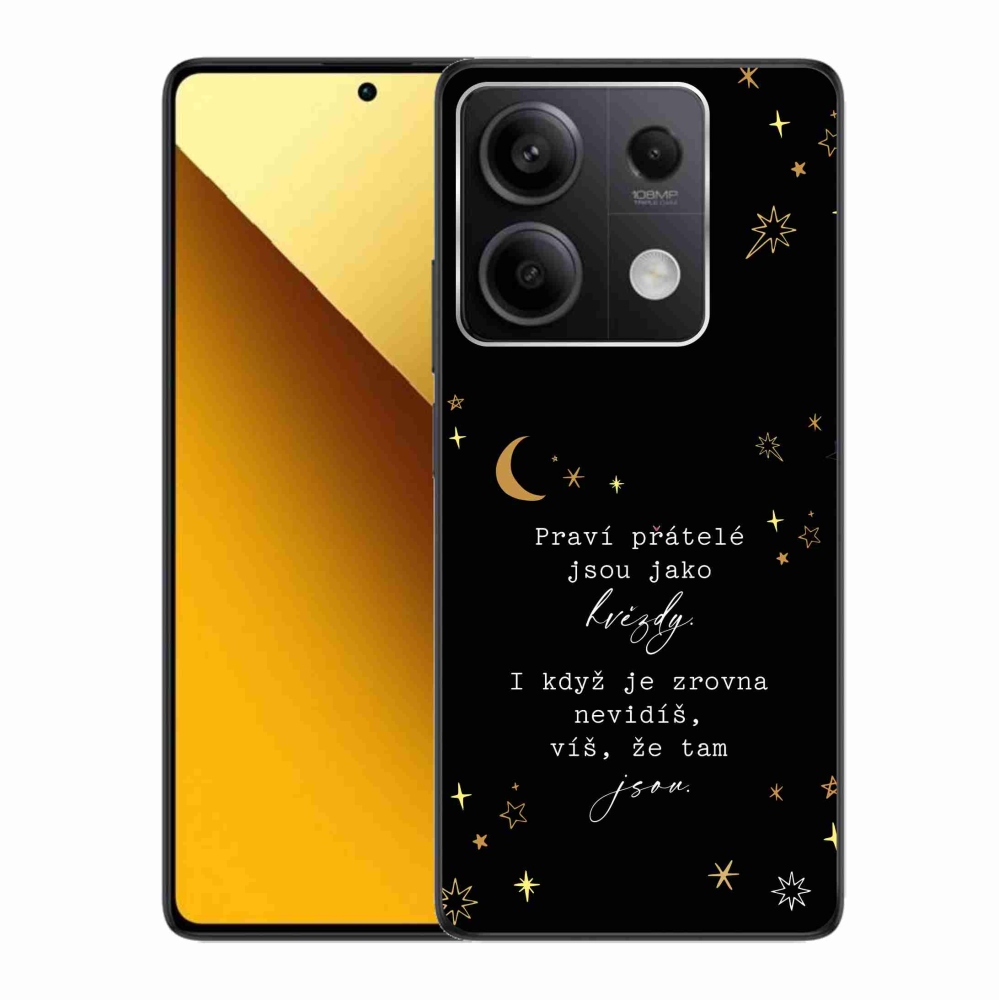 Gél borító mmCase a Xiaomi Redmi Note 13 5G - Idézet 6 fekete háttérrel