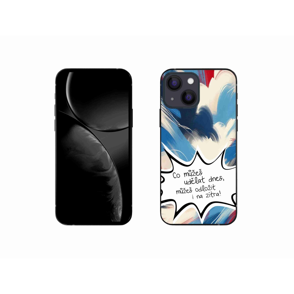 Gél borító mmCase iPhone 13 mini 5.4 készülékhez - vicces szöveg 9 fehér háttér