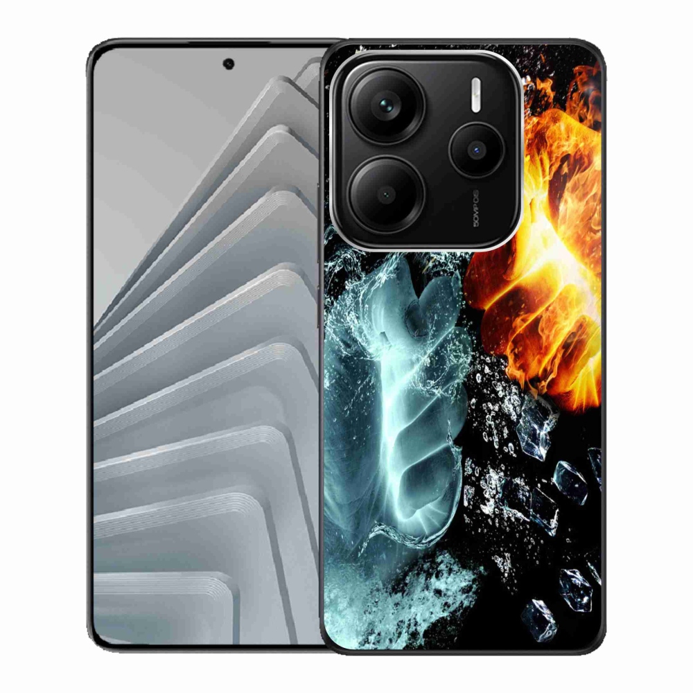 Gél borítás mmCase a Xiaomi Redmi Note 14 5G - víz és tűz számára