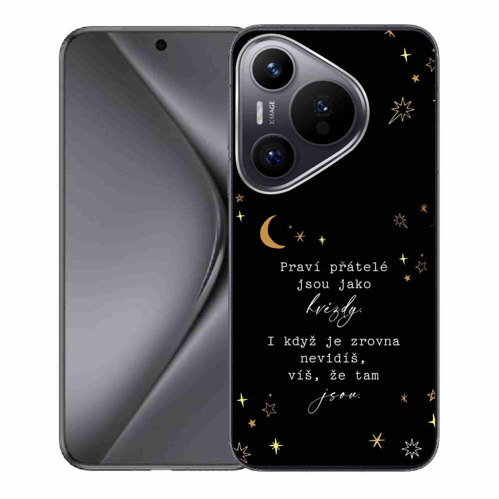 Gél borító mmCase a Huawei Pura 70 - idézet 6 fekete háttéren