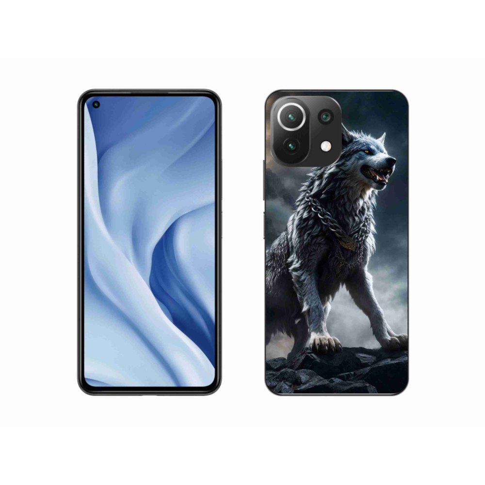 Gél borítás mmCase a Xiaomi Mi 11 Lite 4G/5G-hez - farkas 1