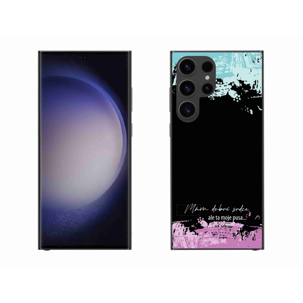 Gél borító mmCase Samsung Galaxy S23 Ultra 5G - vicces szöveg 3 fekete háttér