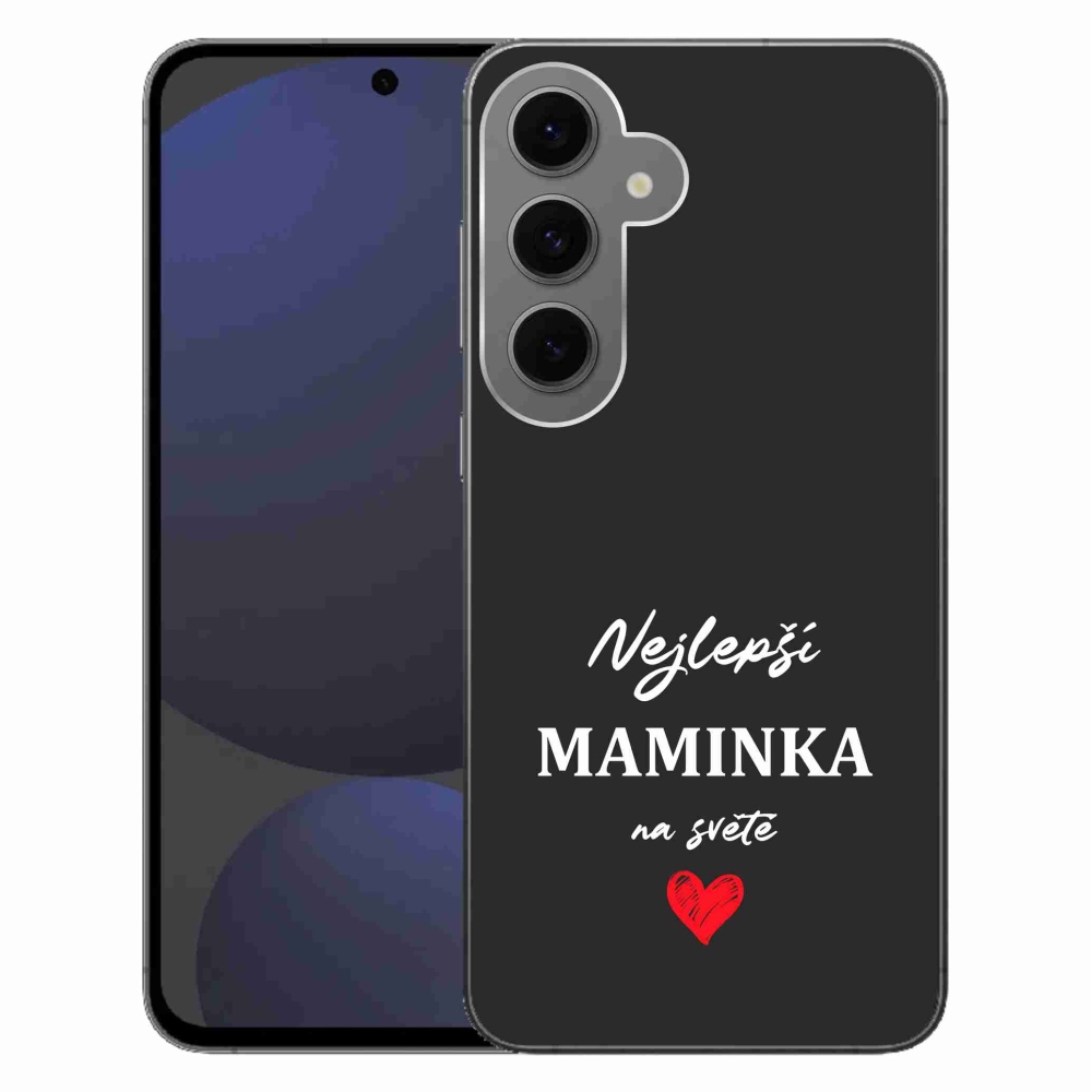 Gél borítás mmCase Samsung Galaxy S24 FE - legjobb anya 1 fekete háttér