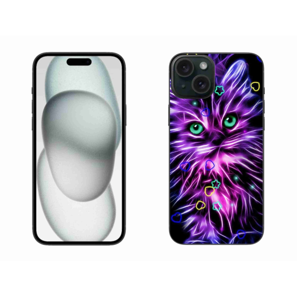 Zselés borítás mmCase iPhone 15 Plus készülékhez - absztrakt macska