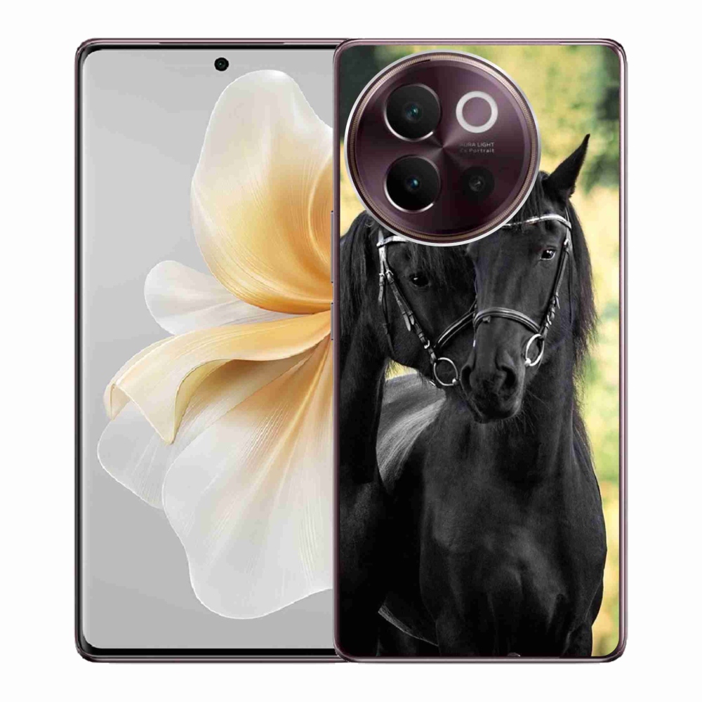 Gél borítás mmCase a Vivo V40 Lite 5G-n - két fekete ló