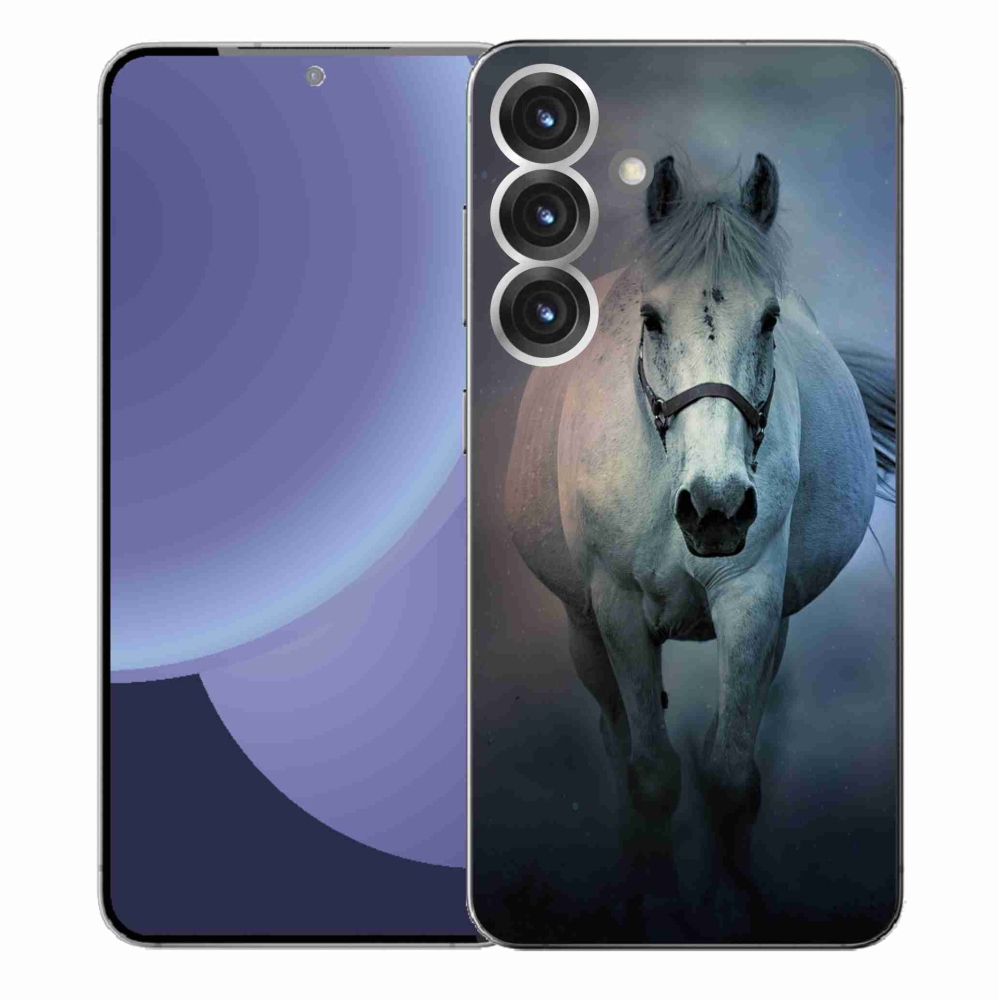 Gél borítás mmCase Samsung Galaxy S25+ - futó fehér ló - Samsung Galaxy S25+ - futó fehér ló