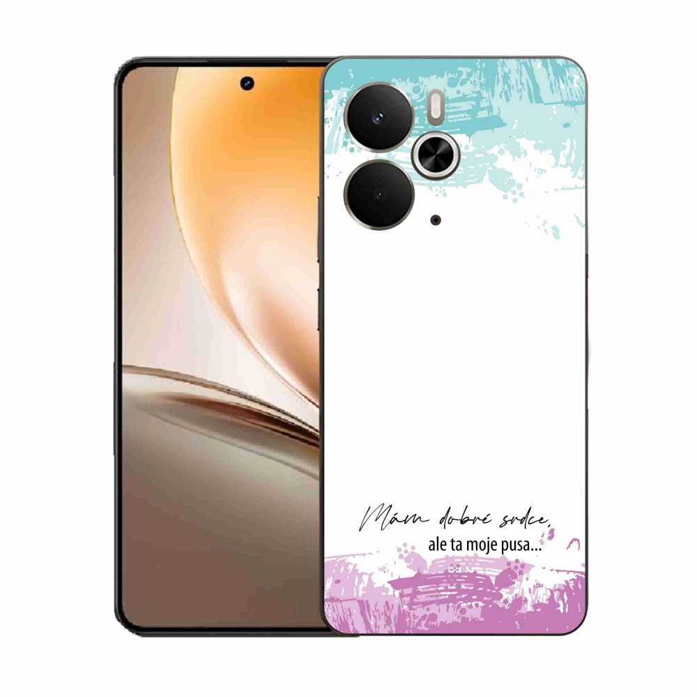 Gél borító mmCase a Realme 14 5G/14T 5G készülékhez - vicces szöveg 3 fehér háttér