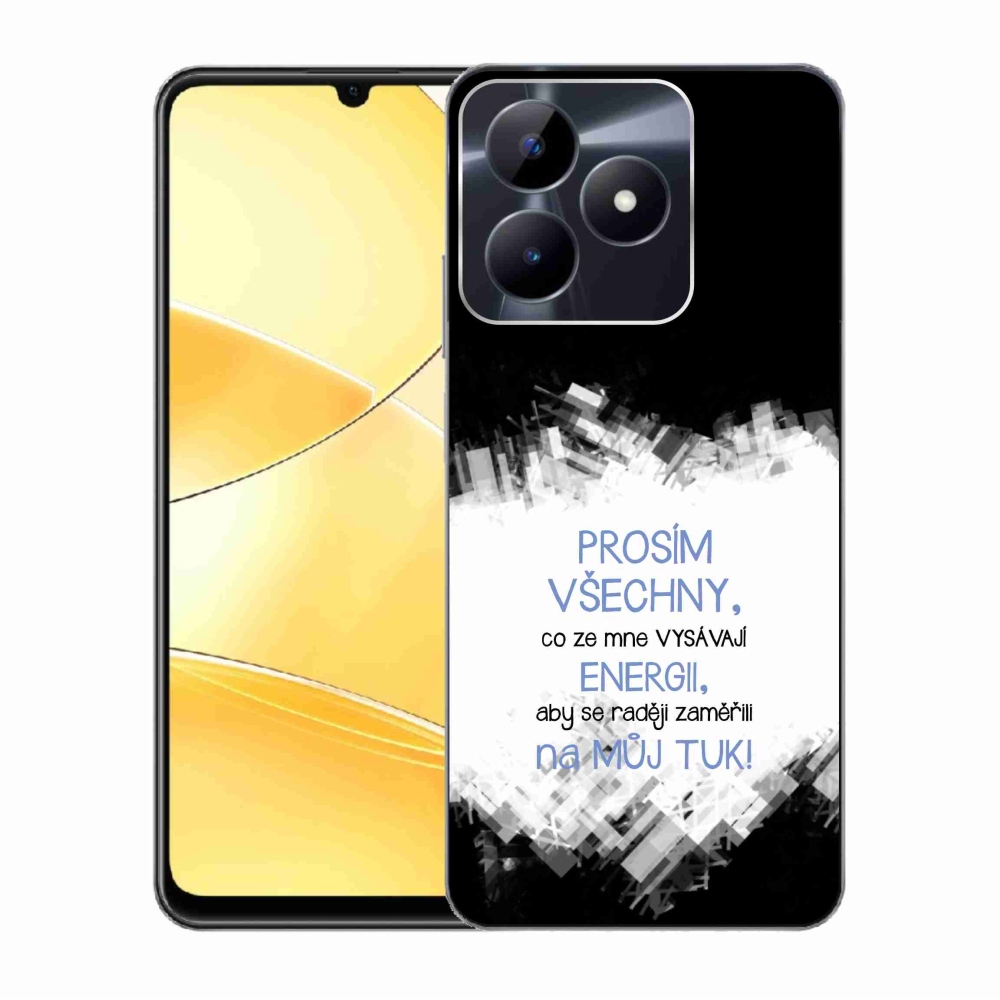 Zselés borító mmCase a Realme C51/C53 készülékhez - vicces szöveg 1 kék