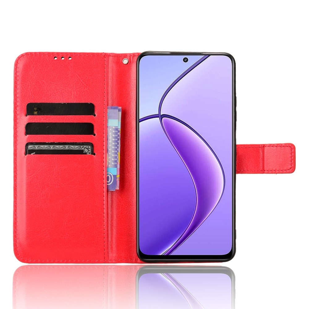 Őrült könyvtáska a Realme 12 5G/12x 5G készülékhez - piros színű