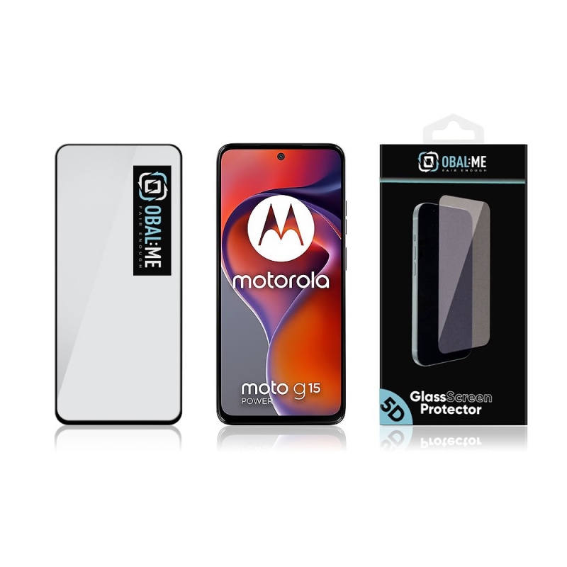 CSOMAG:ME 5D edzett üveg Motorola G15/G15 Power fekete színhez