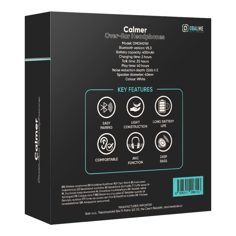 CSOMAG:ME Calmer vezeték nélküli vezeték nélküli ANC fejhallgató fehér