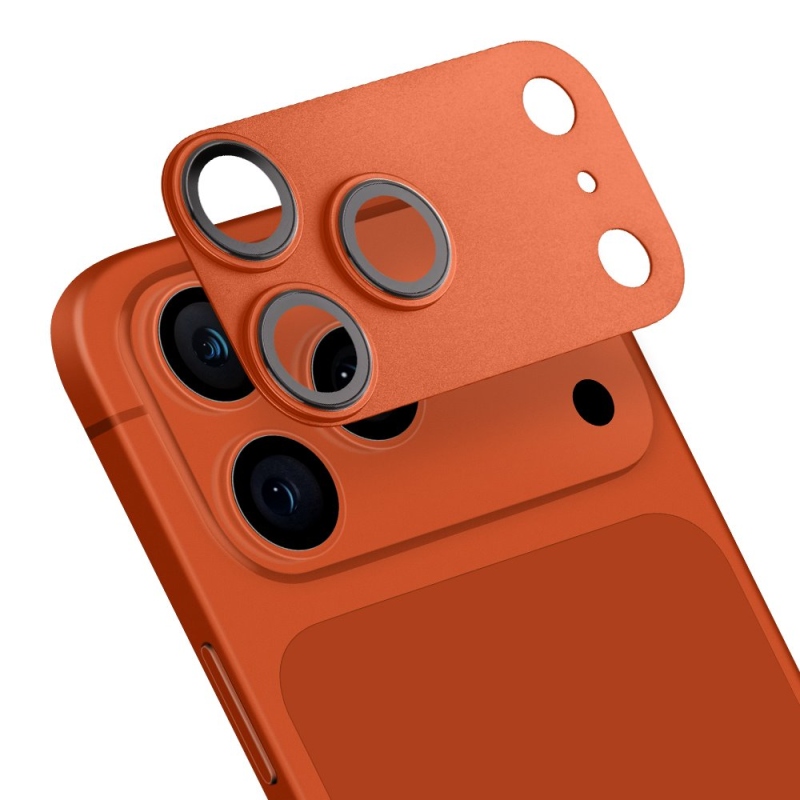 TOK: ME Camera Island lencsevédő az Apple iPhone 17 Pro Max-hoz, Cosmic Orange színben