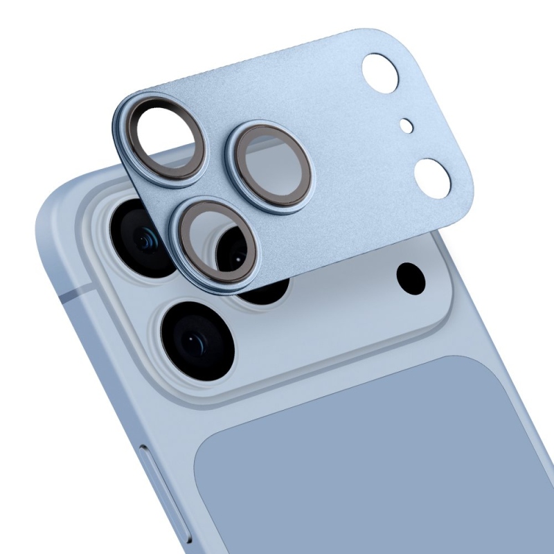 TOK: ME Camera Island lencsevédő az Apple iPhone 18 Pro Max készülékhez, világoskék