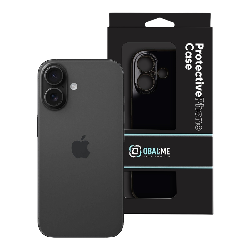 TOK: ME Glossy tok az Apple iPhone 16-hoz, fekete