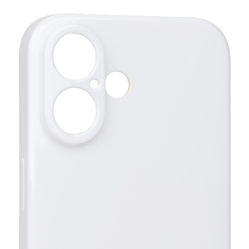 TOK: ME Glossy tok az Apple iPhone 16-hoz, fehér